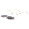 BRAUNWARTH Brillenfassung mit Sonnenclip in Beige & Polarisation