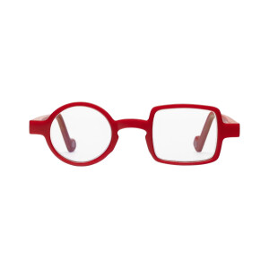 Ausgefallene rote Designer-Lesebrille Donald mit...