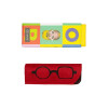 Ausgefallene rote Designer-Lesebrille Donald mit asymmetrischem Akzent