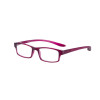Kunststofflesebrille "Pluto" mit Federscharnier in verschiedenen Farben und farblich passendem Etui