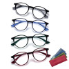 Kunststofflesebrille "Belmont" mit Federscharnier in verschiedenen Farben und farblich passendem Etui