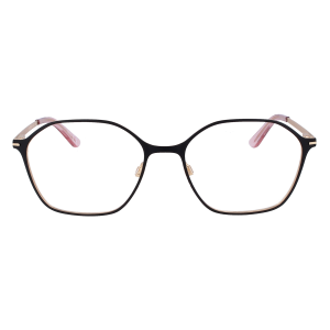 Elegante Edelstahl Damenbrille in Gold Matt und Schwarz...