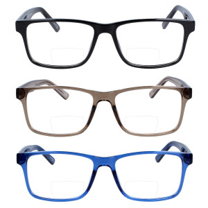 Moderne Bifokalbrille Anyway aus Kunststoff in eckiger...