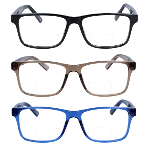 Moderne Bifokalbrille Anyway aus Kunststoff in eckiger...
