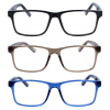 Moderne Bifokalbrille Anyway aus Kunststoff in eckiger Trapezform