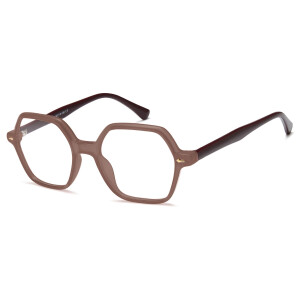 Trendige Lesebrille "Susi" in sechseckiger Form mit individueller Verglasung