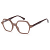 Trendige Lesebrille "Susi" in sechseckiger Form mit individueller Verglasung