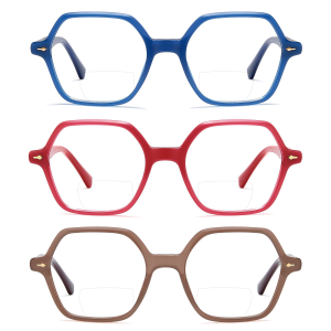 Elegante Bifokalbrille "Susi" in sechseckiger...