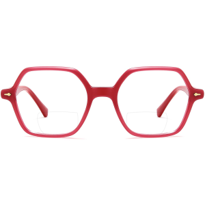 Elegante Bifokalbrille "Susi" in sechseckiger Form mit individueller Verglasung