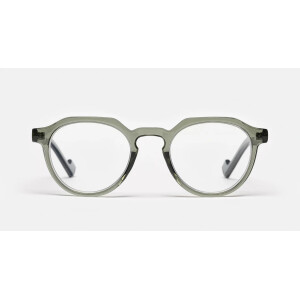 Zentrierende Lesebrille in ruhigem Grau mit Stecketui...