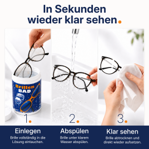 Vitrus Brillenbad Nachfüllset – 2x 100ml...