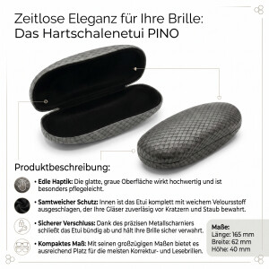 Zeitlose Eleganz für Ihre Brille: Das Hartschalenetui PINO