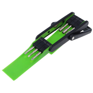 Taschenschraubendreherset schwarz-grün mit 6 Funktionen