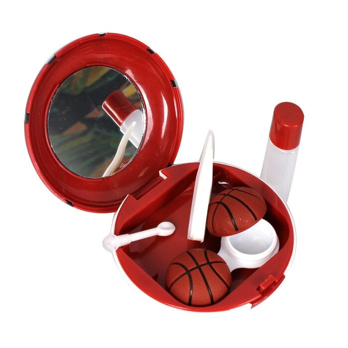Kontaktlinsen Aufbewahrungsbox BASKETBALL für alle Arten von Kontaktlinsen