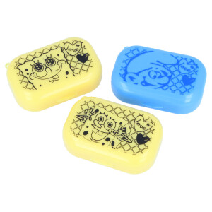 Kontaktlinsen Aufbewahrungsbox Schlumpf + Spongebob