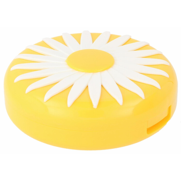 Kontaktlinsen Aufbewahrungsbox FLOWER für alle Arten von Kontaktlinsen gelb
