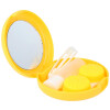 Kontaktlinsen Aufbewahrungsbox FLOWER für alle Arten von Kontaktlinsen - Gelb