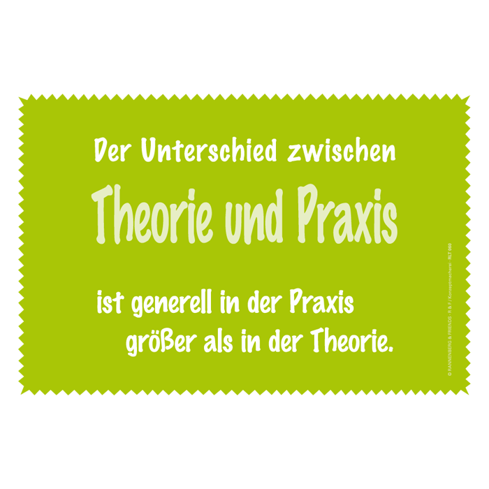 Microfasertuch/ Laptoptuch von Rannenberg & Friends "Theorie und Praxis" 