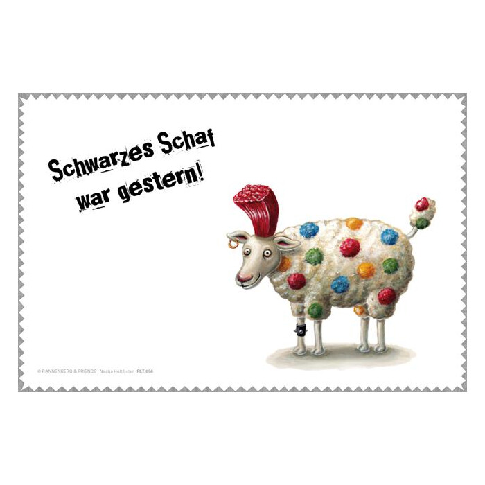 Microfasertuch von Rannenberg & Friends "Schwarzes Schaf war gestern"