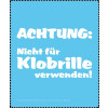 Brillenputztuch von Rannenberg & Friends "Achtung: Nicht für Klobrille verwenden!"