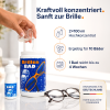 Vitrus Brillenbad Set – Schonende Brillenreinigung – Inkl Dose, 100ml Konzentrat & XXL Optiker-Mikrofasertuch