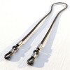 Elegantes Brillenband aus echtem Leder in Schwarz