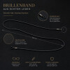 Elegantes Brillenband aus echtem Leder in Schwarz