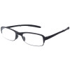 Falt-Lesebrille "HEINZ" in braun oder schwarz mit Etui +1,50 dpt schwarz