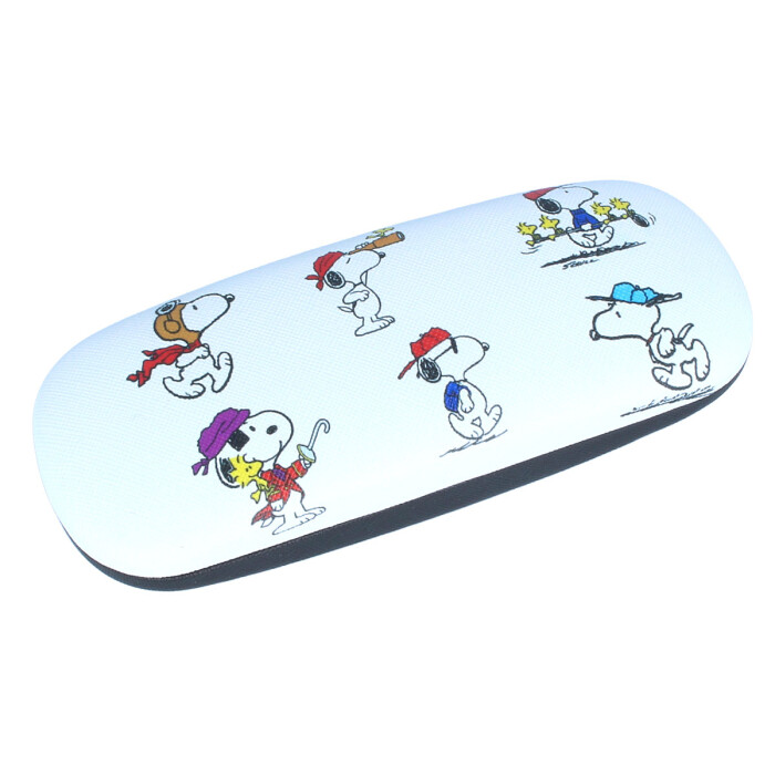 super Brillenetui für Kinder "Snoopy" Peanuts in bunt mit Metallscharnier