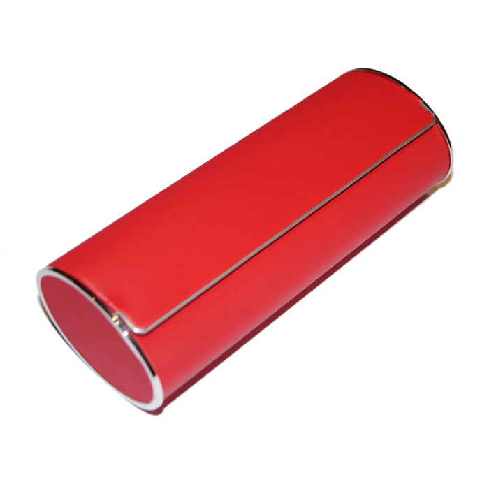 Elegantes großes Etui SILVIE mit Silky - Bezug und Magnetverschluss in Rot