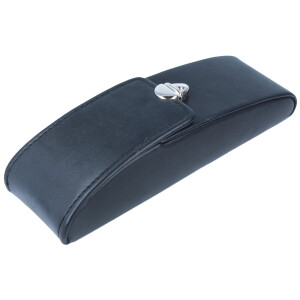 edles Einsteck - Brillenetui "INGO" mit Druckknopf  in verschiedenen Farben schwarz