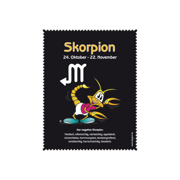 Astrolux - Sternzeichen Microfasertuch Skorpion