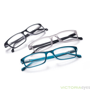 Kunststofflesehilfe OSCAR mit Federscharnier und inkl. Einstecketui in vers. Farben schwarz +1,50 dpt