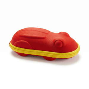 Kinder-Brillenetui Frosch in Rot mit gelbem...