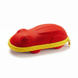 Kinder-Brillenetui Frosch in Rot mit gelbem...