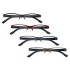 Lesehilfe / Lesebrille mit Federscharnier DENIS in Schwarz, Rot, Blau und Braun