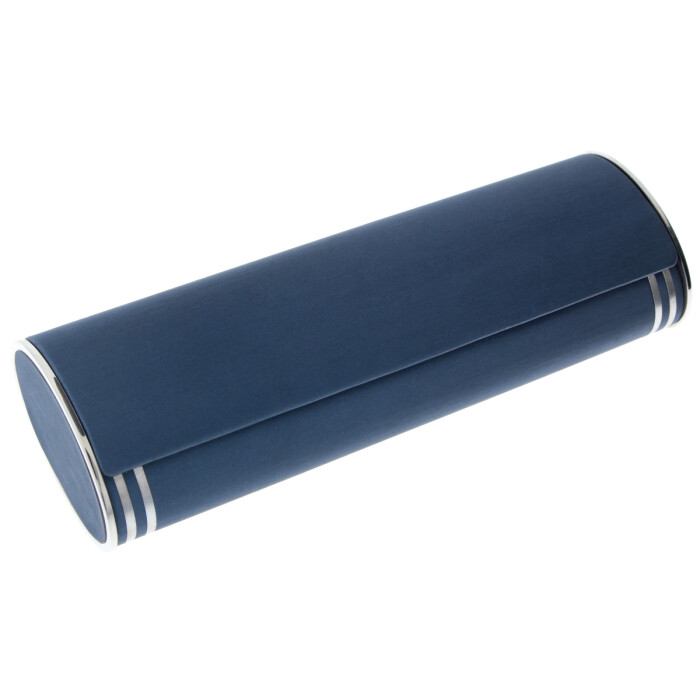 ovales Etui "Robi" mit Magnetverschluss in versch. Farben blau