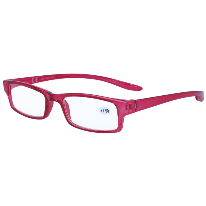 Fertiglesebrille LOOP  mit integrierter Halterung +1,50 dpt pink