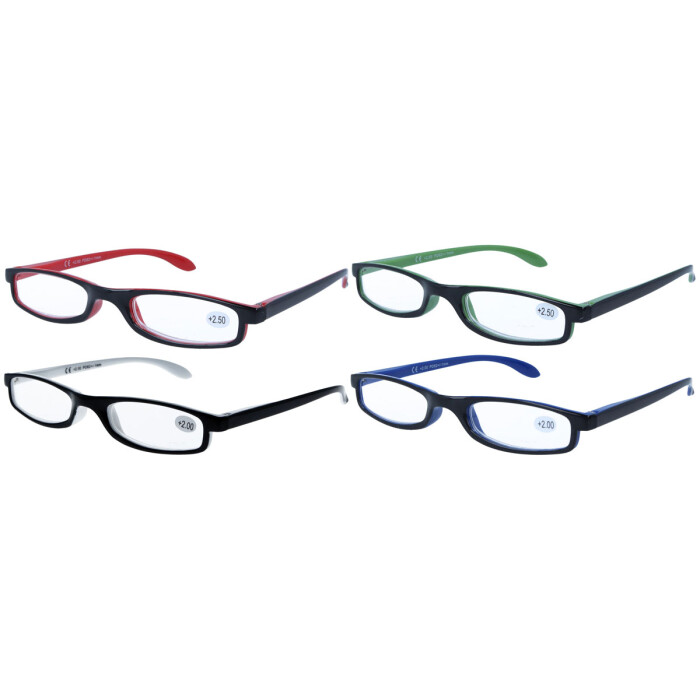 Fertiglesebrille Designer- Lesebrille mit Federscharnier und Etui