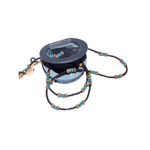 schöne Brillenkette Formentera in braun-schwarz