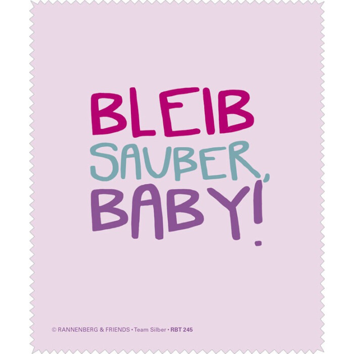 Rannenberg & Friends Brillenputztuch "Bleib sauber Baby!"