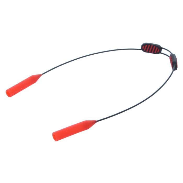 Brillenband / Kordel - längenverstellbares Funktions-Brillenband aus Drahtseil |  Neck-Strap rot-orange