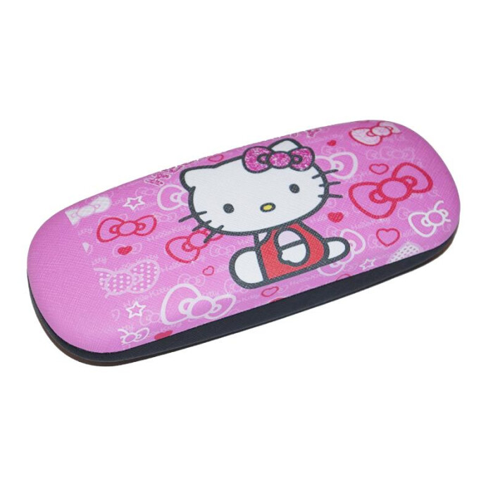süßes Brillenetui für Kinder | Hello Kitty  in rosa/schwarz
