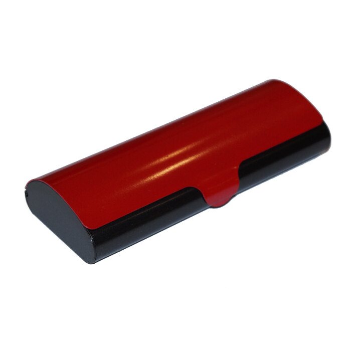 zweifarbiges Aluminium Brillenetui SUSI  rot-schwarz
