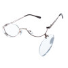 Elegante Schminkbrille aus Metall mit schwenkbaren Gläsern in Gold in versch. Stärken