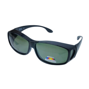 Praktische Sonnen - Überbrille in Schwarz - Grün