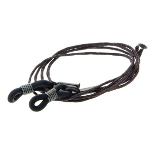 Schmale gewachste Brillenkordel mit Gummi-Endschlaufen...