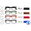 Bifokalbrille GATSBY (mit Leseteil / Nahteil) in schwarz / braun / rot / blau