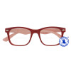 Bifokalbrille GATSBY (mit Leseteil / Nahteil) in schwarz / braun / rot / blau rot +1,00 dpt