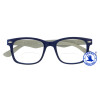 Bifokalbrille GATSBY (mit Leseteil / Nahteil) in schwarz / braun / rot / blau blau +1,00 dpt